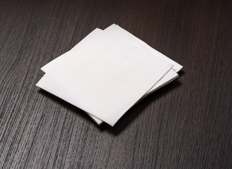 white paper napkin on  table