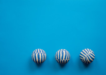 Fototapeta na wymiar Blue balls background balls with stripes 