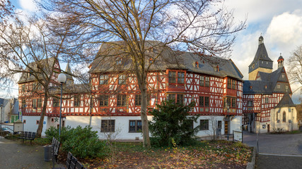 scenic half timbered houses in Bad Camberg