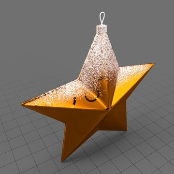 Star shaped Christmas ornament