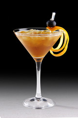 Original cocktails on a dark background.