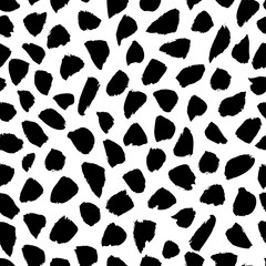 Abstract polka dot seamless pattern. Hand drawn vector ornament for wrapping paper.	 