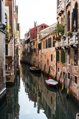 The streets and water channels of Venice