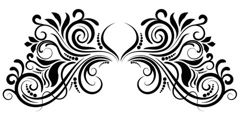 Abstract curly element for design, swirl, curl. Vector illustration.  