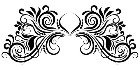 Fototapeta premium Abstract curly element for design, swirl, curl. Vector illustration. 