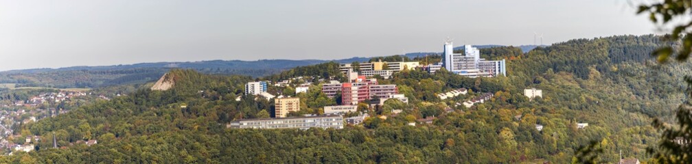 Fototapeta na wymiar Universität Siegen Haardter Berg Weidenau vom Giersberg