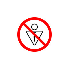 Forbidden man icon can be used for web, logo, mobile app, UI, UX