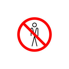 Forbidden man icon can be used for web, logo, mobile app, UI, UX