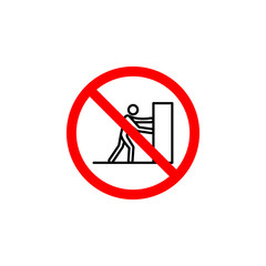Forbidden pushing icon can be used for web, logo, mobile app, UI, UX