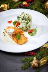 fish with rice