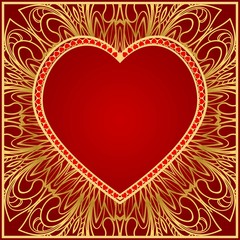 Template for Happy Valentines Day. Vector Illustration. For Greeting Card, Invitation Or Posters.