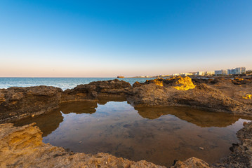 Fototapeta na wymiar Sea coast, Protaras coastline, Cyprus