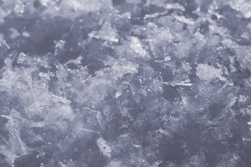 snow crystals close up. tinted.