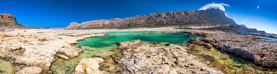 Balos lagoon on Crete island with azure clear water, Greece, Europe