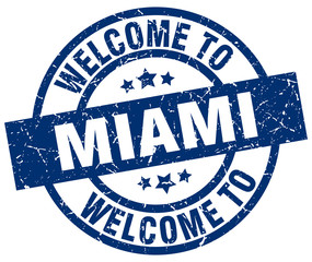 welcome to Miami blue stamp