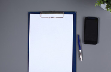 blank and the phone on the table