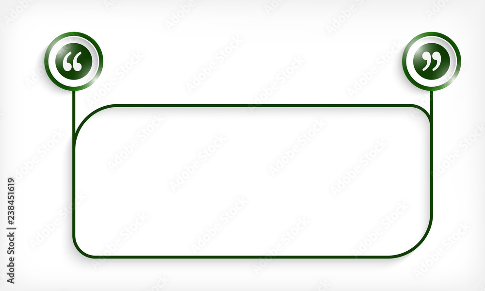 Poster vector text frame for your text and quotation mark.