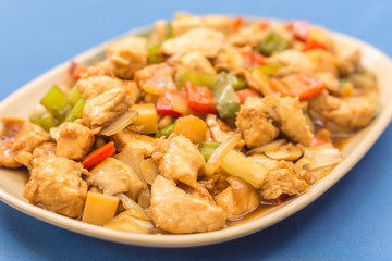 Chess chicken, chinese food