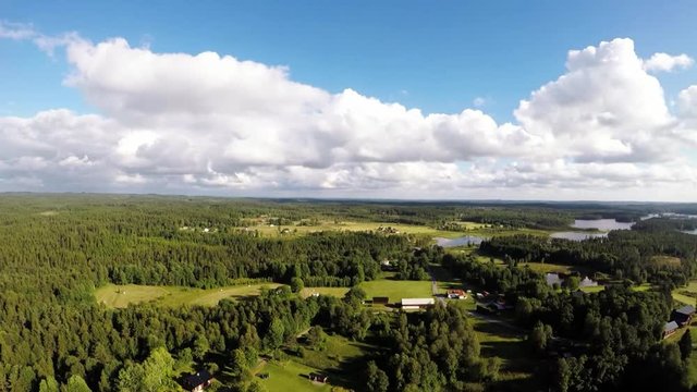 Flug über Stockasjön, Gesebol. Schweden