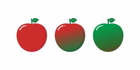 Set of apple vector illustration 