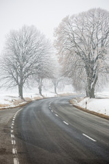 dangerous winter road