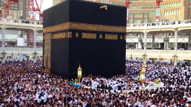 Circumambulation (Tawaf) around 'Holy Kaaba', in Mecca, Saudi Arabia