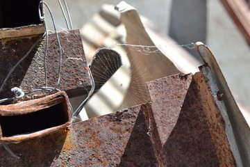 old tools on wooden background