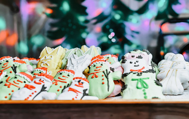 Fototapeta na wymiar Gingerbread cookie on Christmas market in Vilnius