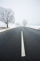 Fototapeta premium dangerous winter road