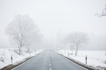dangerous winter road