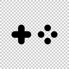 Logo of console or mobile game, controller or joystick, simple i © fokas.pokas