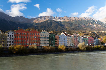Panoramic view of the Austrian city of innsbruk