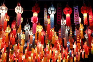 celebrate the full moon in the lamp northern thailand