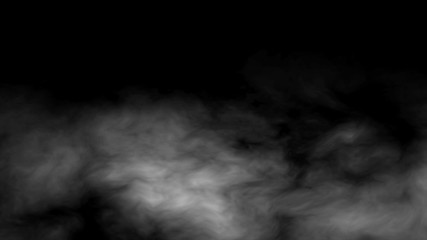 Dry ice smoke clouds fog background of fractal noise effect illustration.