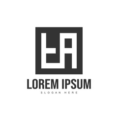 Fototapeta premium Initial letter logo template. Minimalist letter logo template