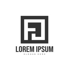 Obraz premium Initial letter logo template. Minimalist letter logo template