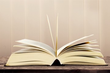 Open book isolated on background