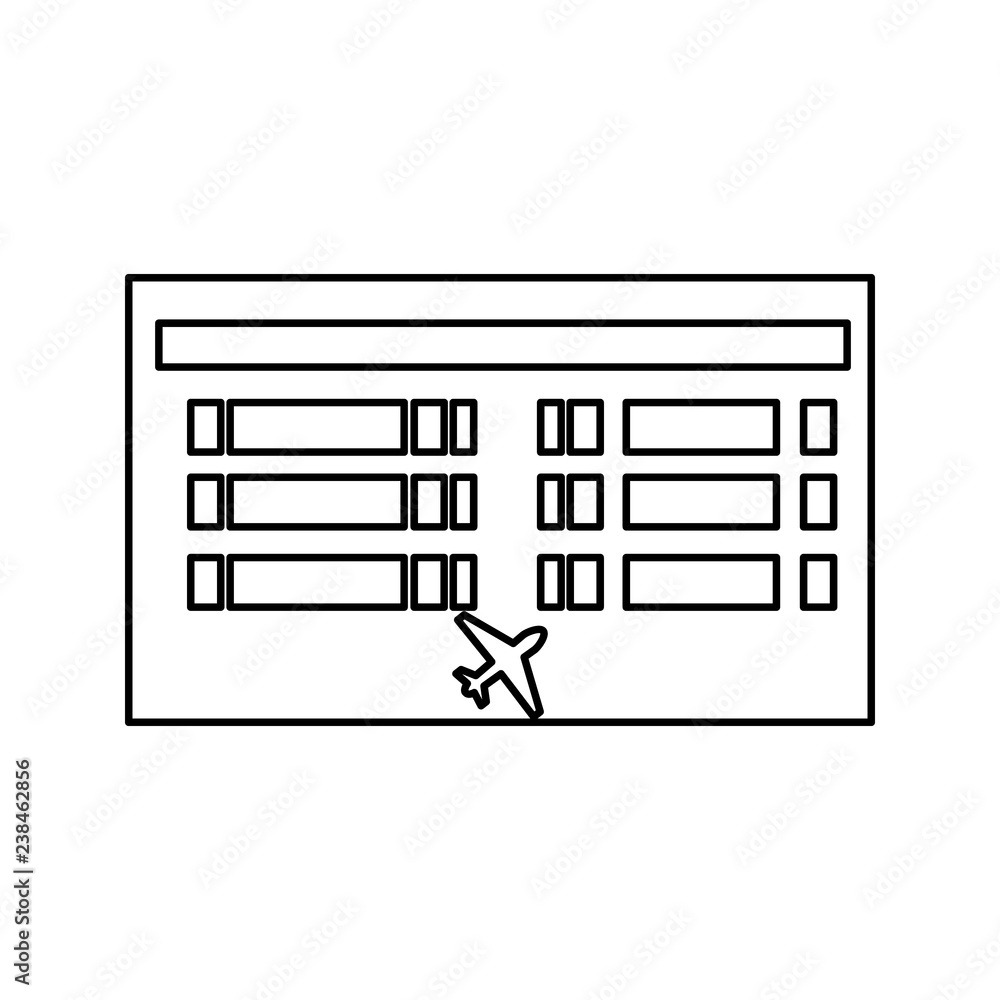 Poster airport view from above icon. element of cyber security for mobile concept and web apps icon. thin l
