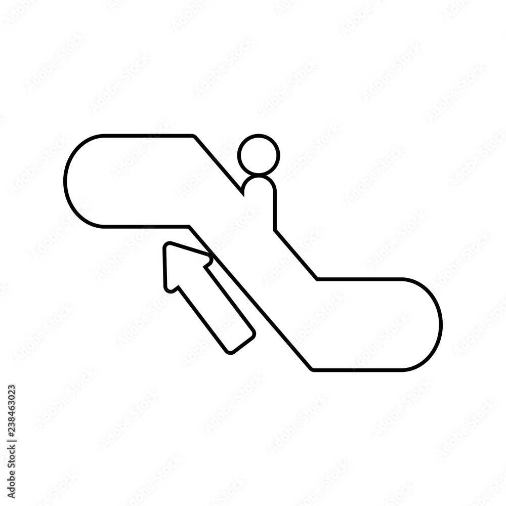Poster escalator escalator rises icon. element of cyber security for mobile concept and web apps icon. thin