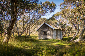 Fototapeta na wymiar JB Plain Hut - Victorian High Country