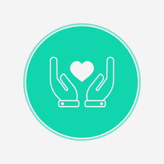 Obraz premium Heart vector icon sign symbol