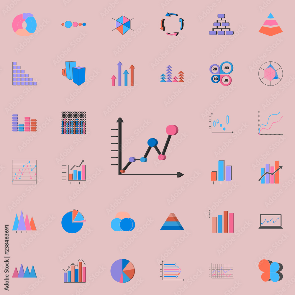 Aufkleber schedule icon. charts & diagramms icons universal set for web and mobile
