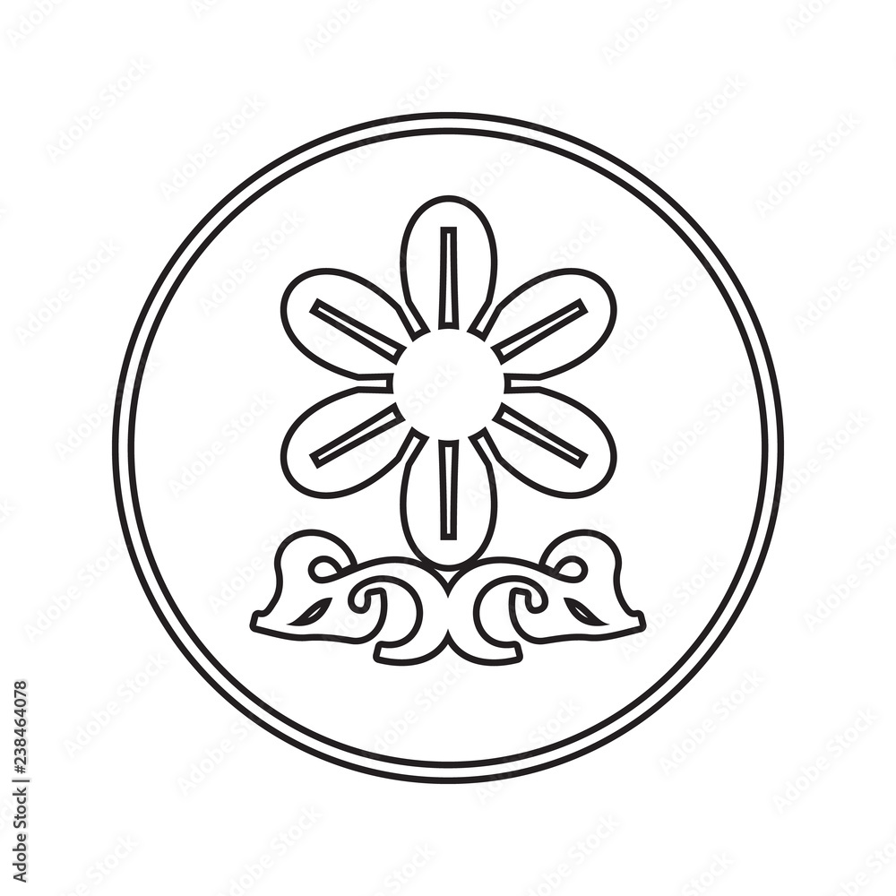 Poster flower icon. element of cyber security for mobile concept and web apps icon. thin line icon for webs