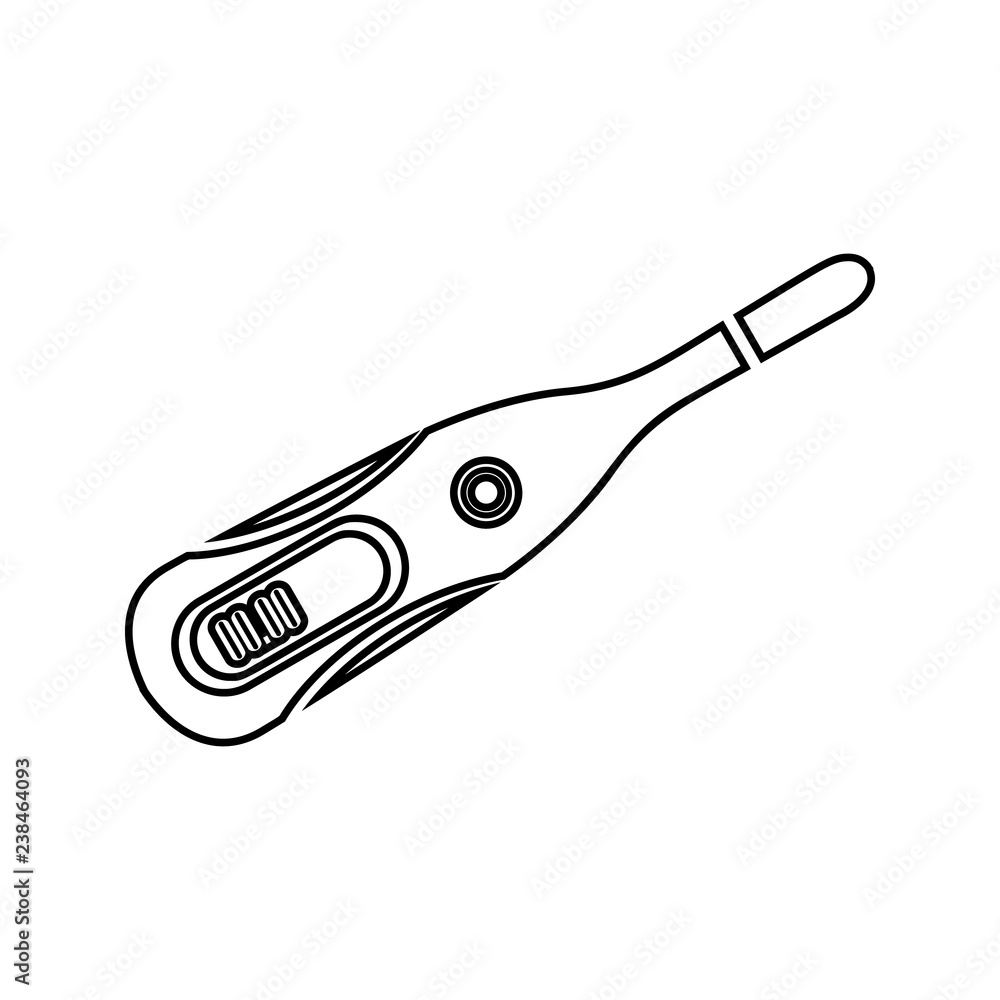 Poster Digital Thermometer icon. Element of cyber security for mobile concept and web apps icon. Thin line icon for website design and development, app development