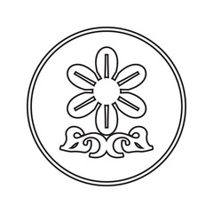 Fototapeta na wymiar flower icon. Element of cyber security for mobile concept and web apps icon. Thin line icon for website design and development, app development