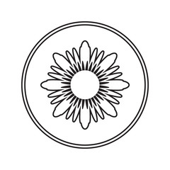 flower icon. Element of cyber security for mobile concept and web apps icon. Thin line icon for website design and development, app development