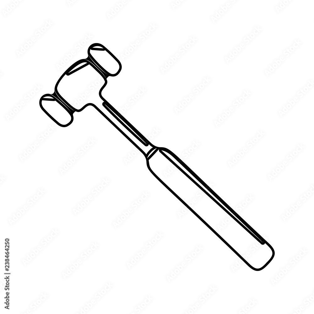 Poster medical mallet icon. element of cyber security for mobile concept and web apps icon. thin line icon 