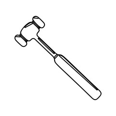 medical mallet icon. Element of cyber security for mobile concept and web apps icon. Thin line icon for website design and development, app development