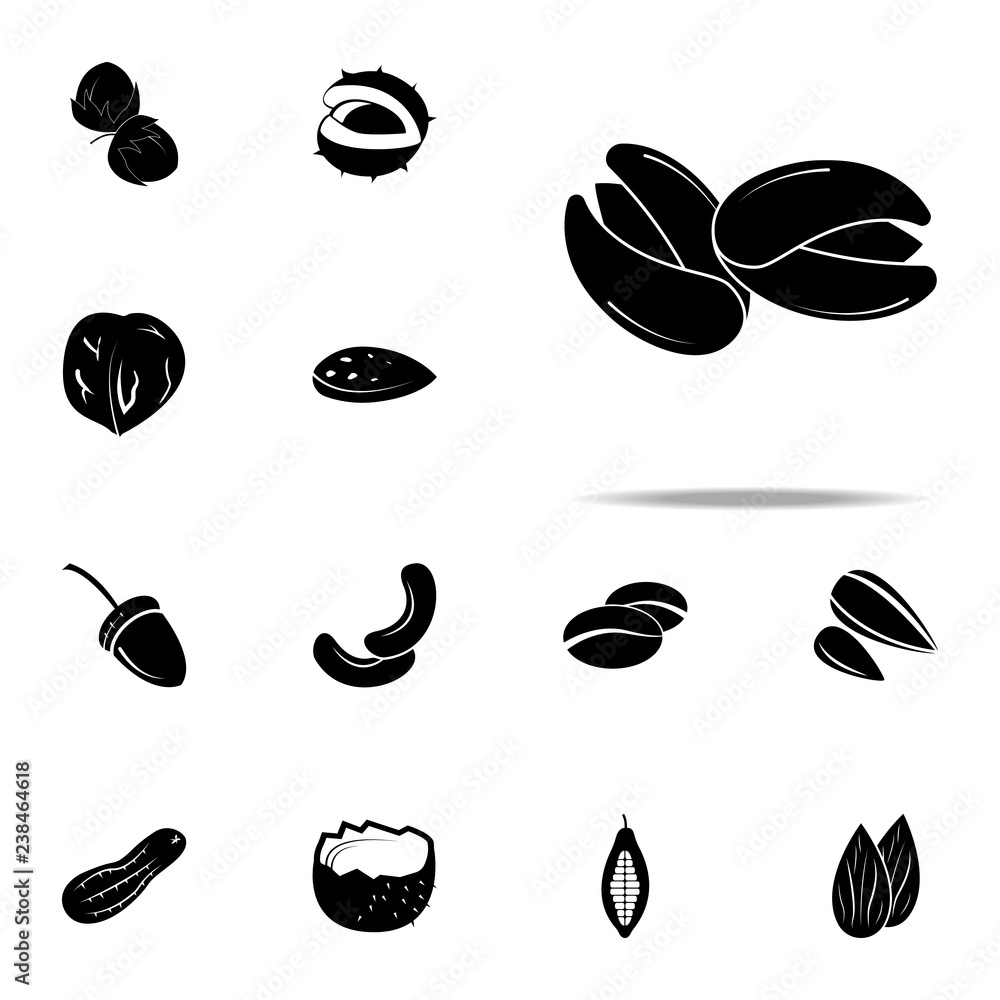 Poster peanut icon. nuts icons universal set for web and mobile