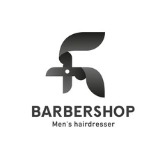 Barbershop sign, men's hairdresser, profile